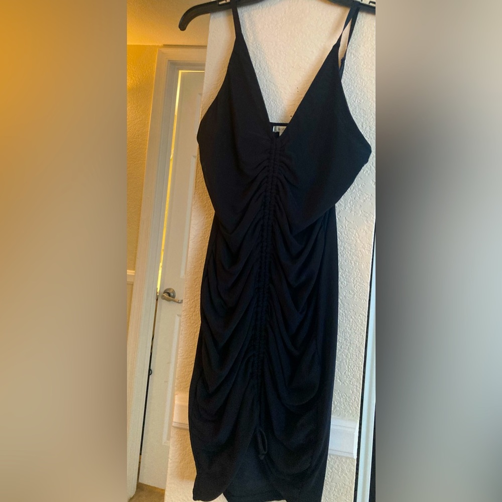 Spaghetti strap fitted mini dress